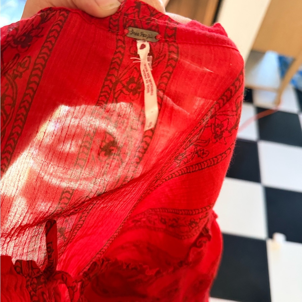 Free People Scarlet Peasant Blouse - Picture 4 of 7